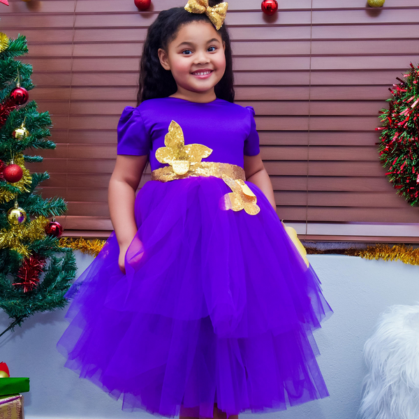 Purple and Gold Dress