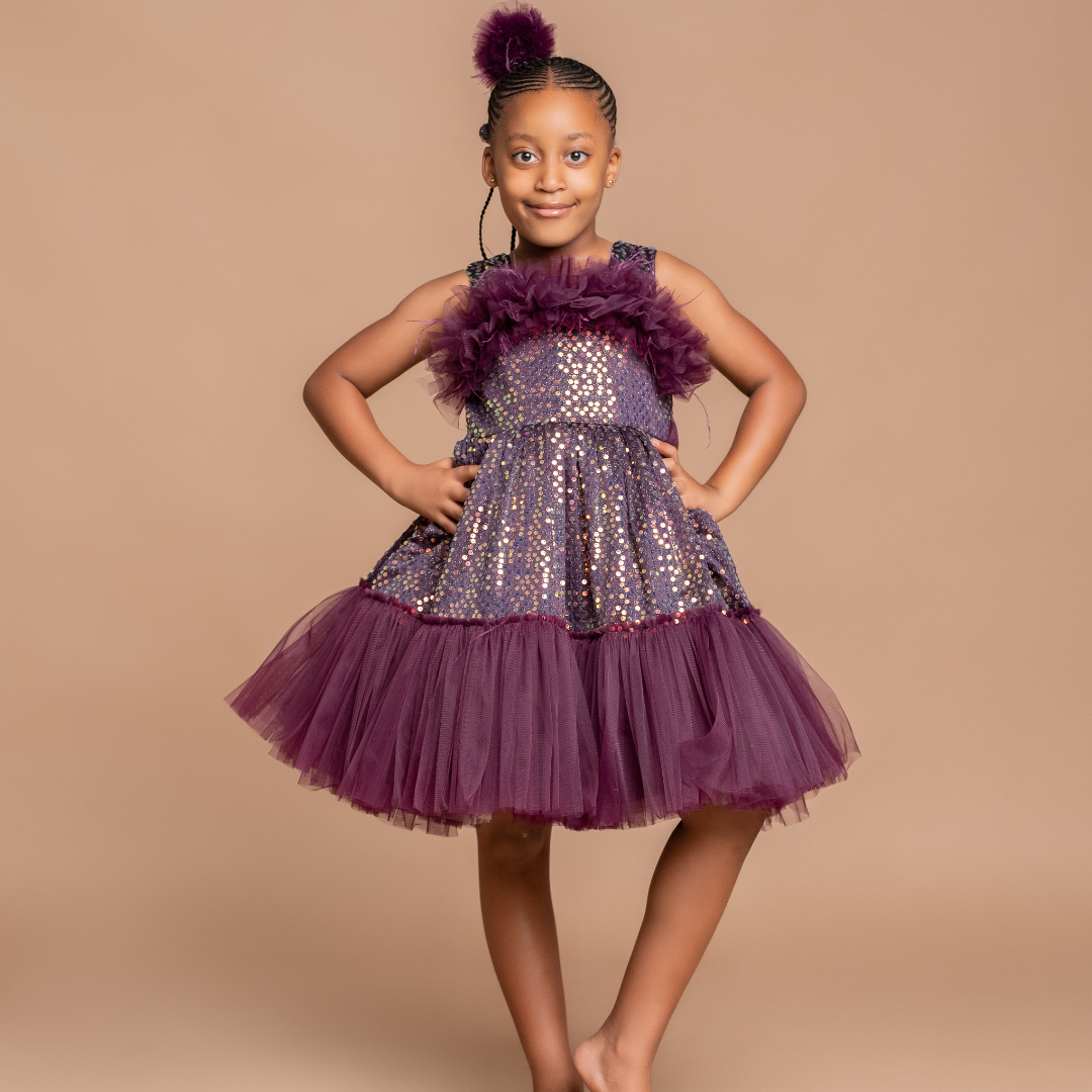 Plum little 2025 girl dresses