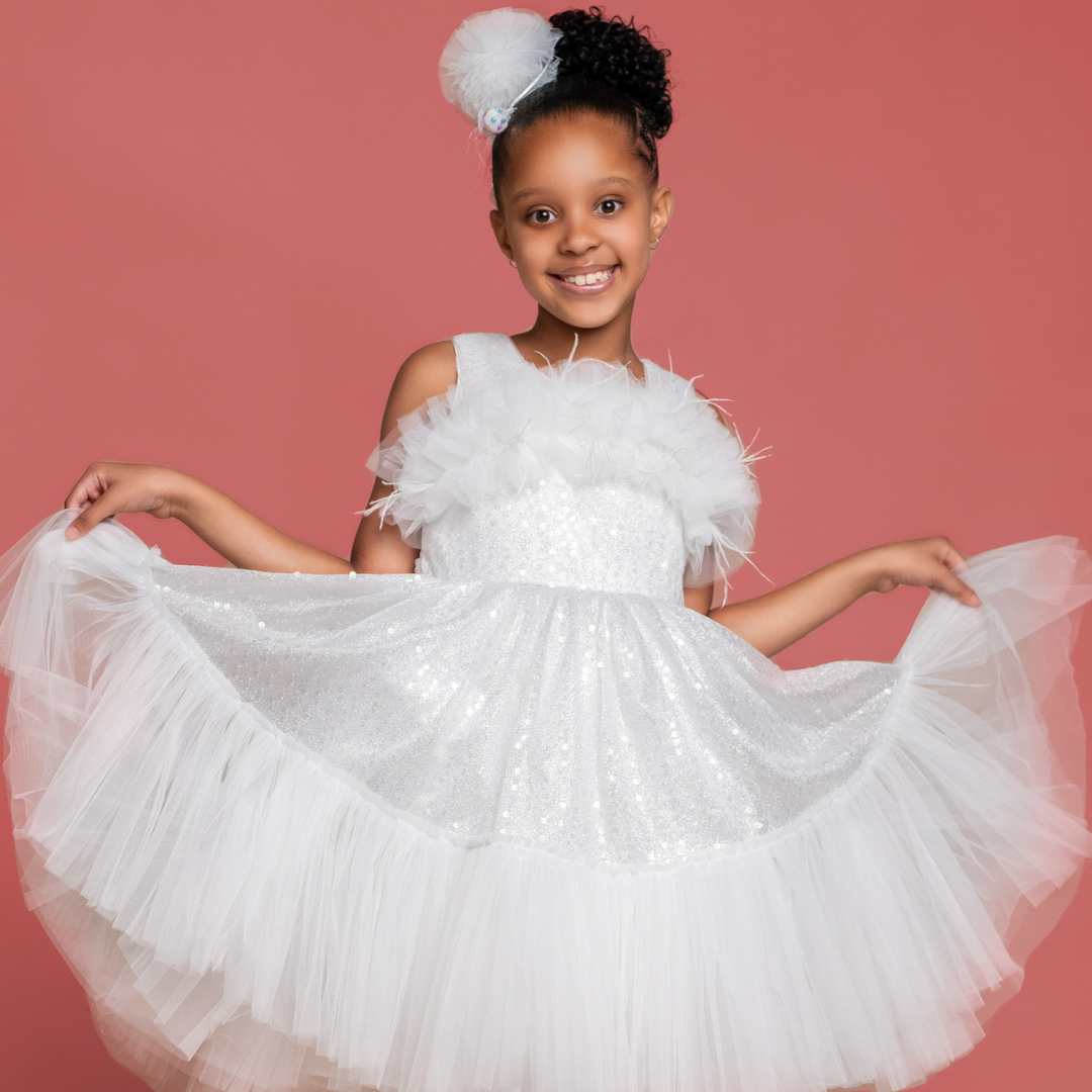 White Cinderella Dress - Malimu Kids White Cinderella Dress - Malimu Kids