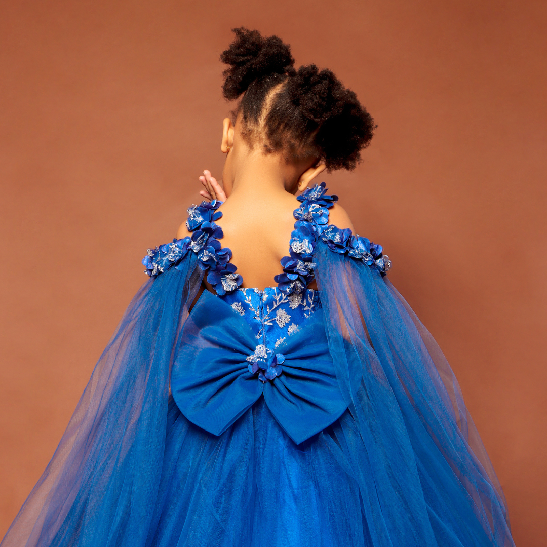 Sapphire blue flower girl 2025 dresses