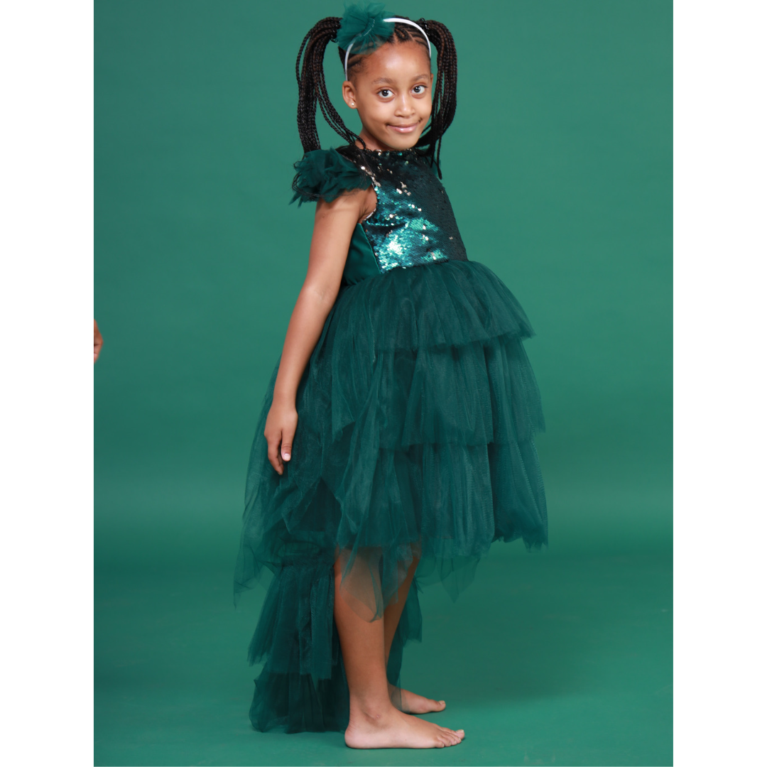 Girls forest green sales dress
