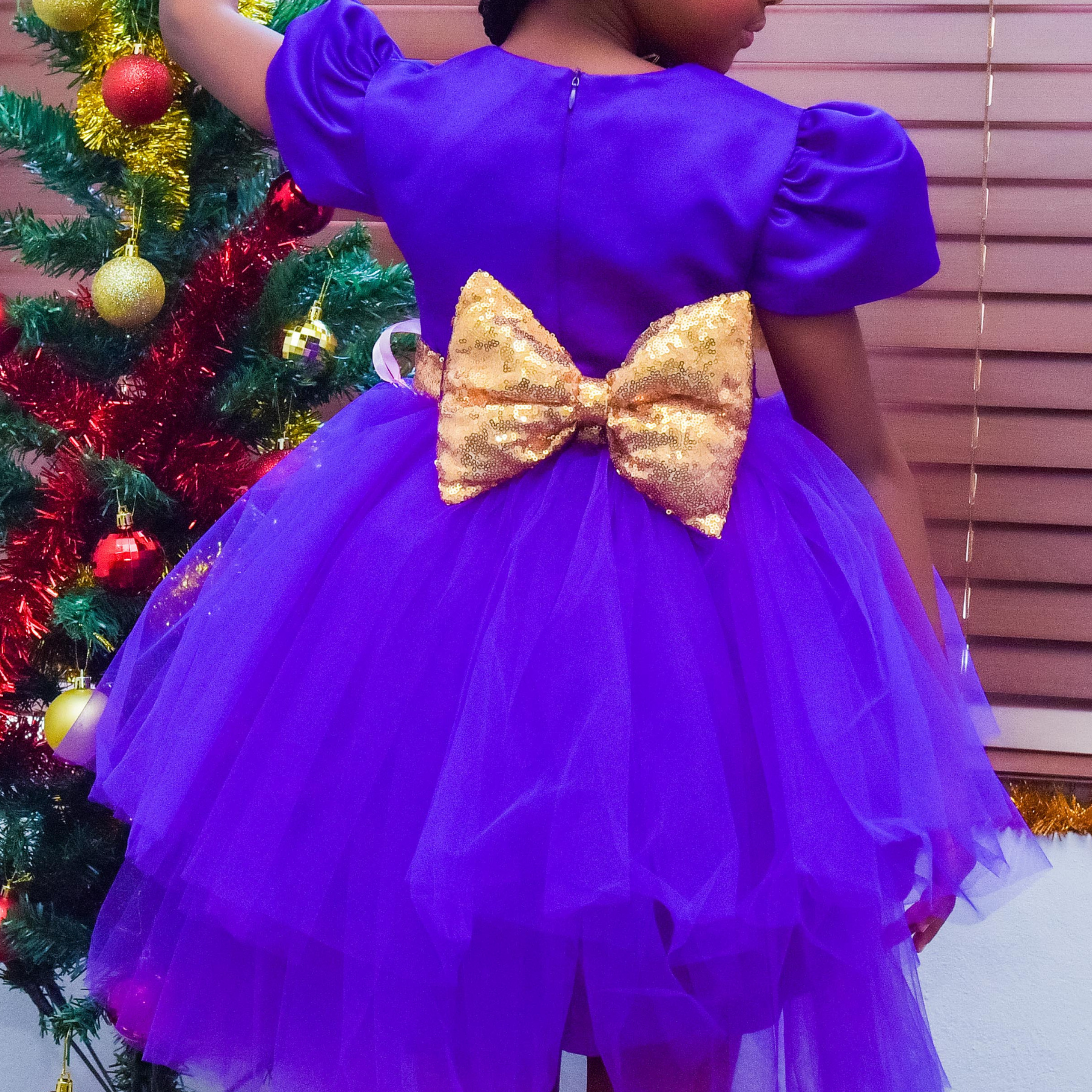 Purple and Gold Dress - Malimu Kids Purple and Gold Dress - Malimu Kids